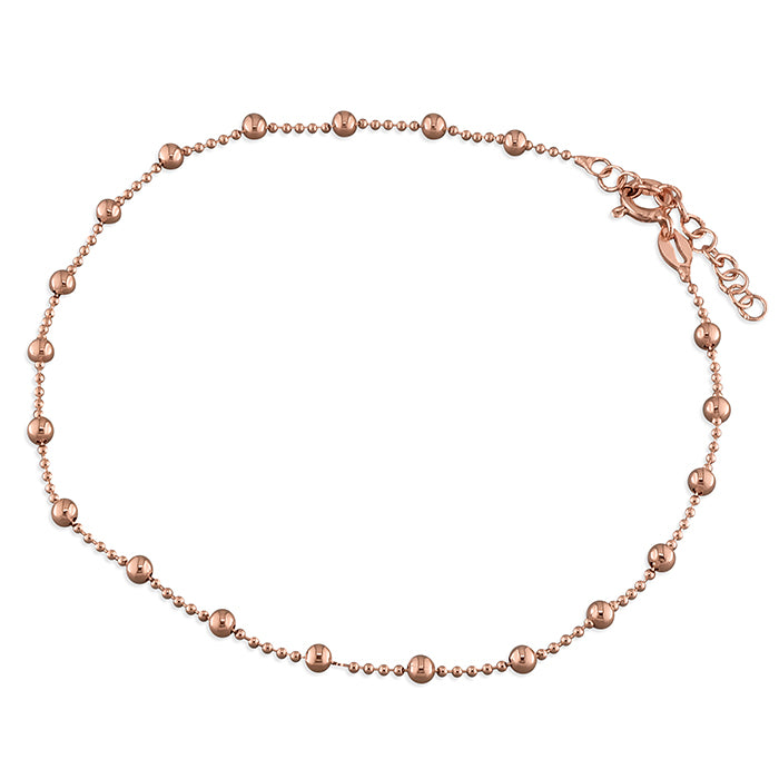 Rose Gold Bead Anklet