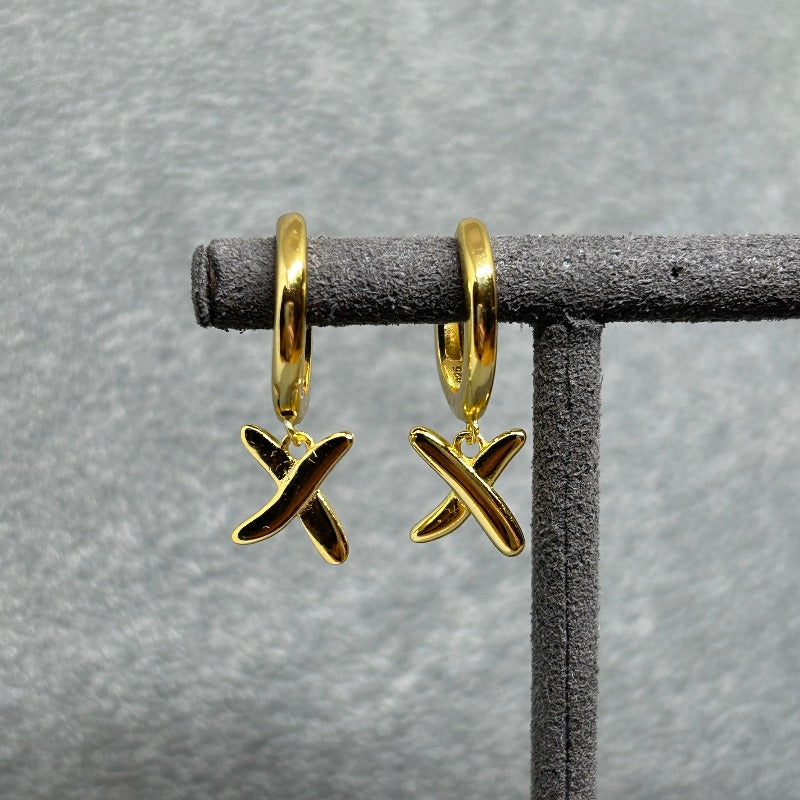 Just Kiss Gold Plated Earrings