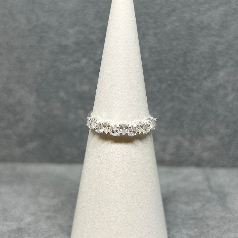 Pear Cut Cubic Zirconia Eternity Ring