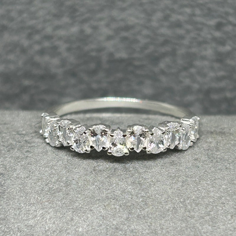 Pear Cut Cubic Zirconia Eternity Ring