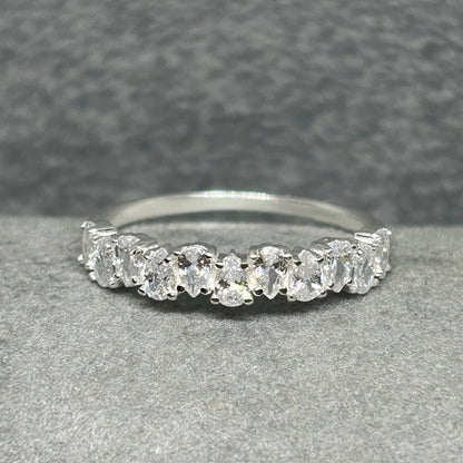 Pear Cut Cubic Zirconia Eternity Ring