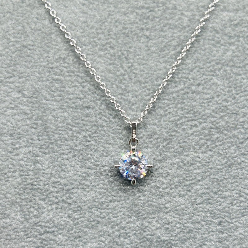 Cubic Zirconia Solitaire Necklace