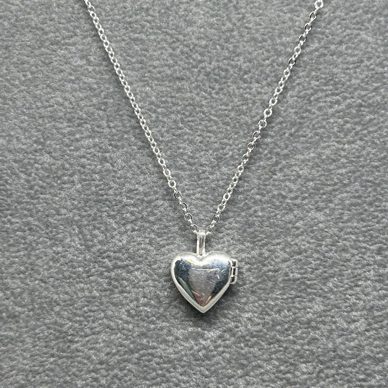 Heart Locket Necklace with Cubic Zirconia