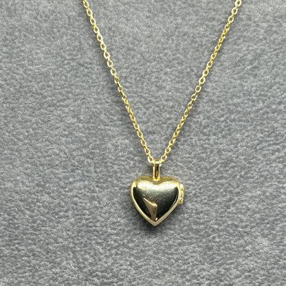 Heart Locket Necklace with Cubic Zirconia