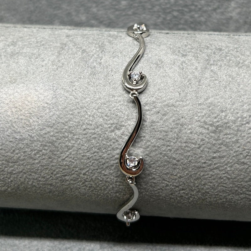 Cubic Zirconia Swirl Bracelet