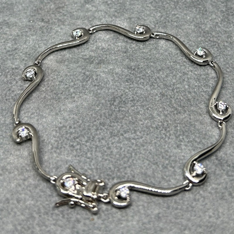 Cubic Zirconia Swirl Bracelet