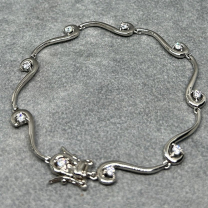 Cubic Zirconia Swirl Bracelet