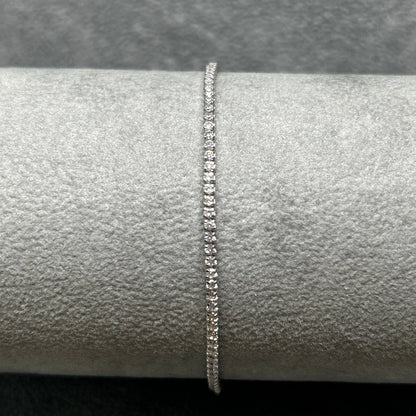 Cubic Zirconia Tennis Slider Bracelet