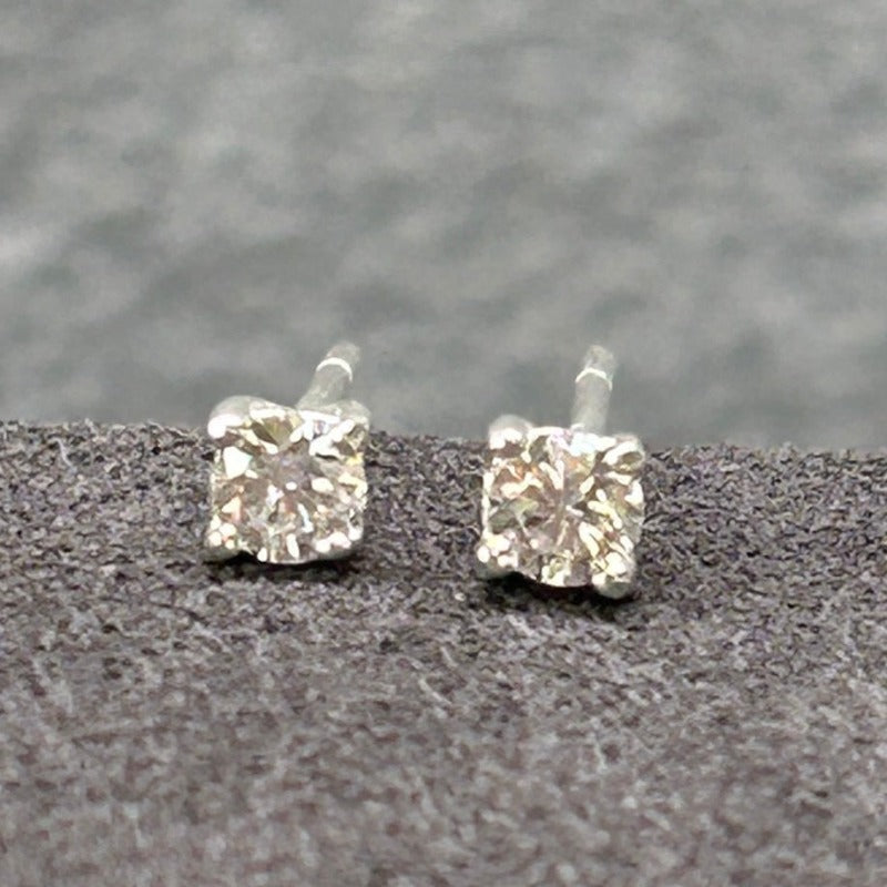 Cubic Zirconia Claw Set Stud Earrings