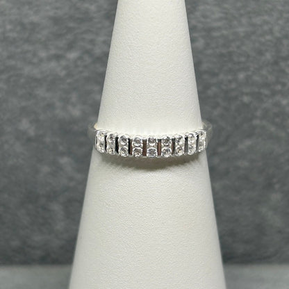 Twin Cubic Zirconias Eternity Ring