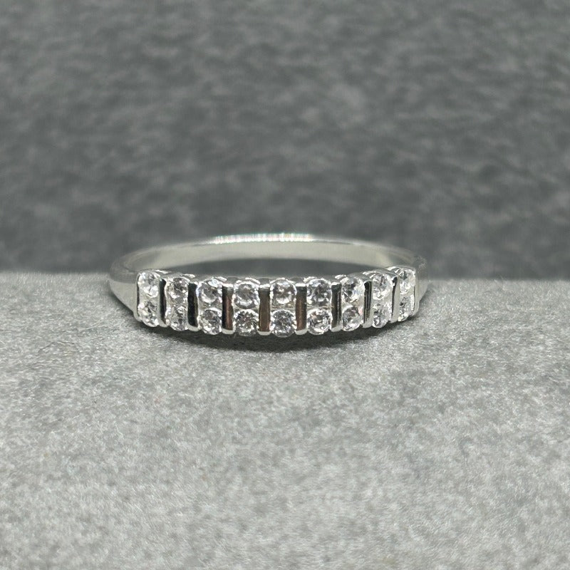 Twin Cubic Zirconias Eternity Ring