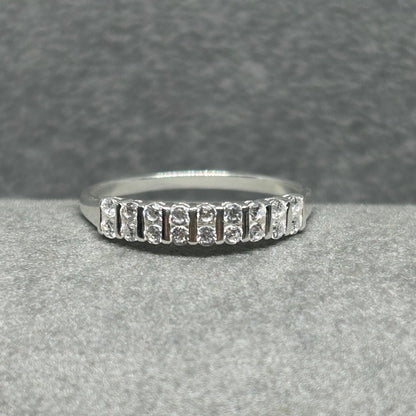 Twin Cubic Zirconias Eternity Ring