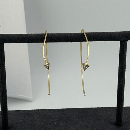 Yellow Gold-Plated Large Curved Hoop Earrings