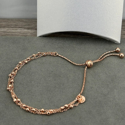 Rose Gold Plated Slider Bracelet