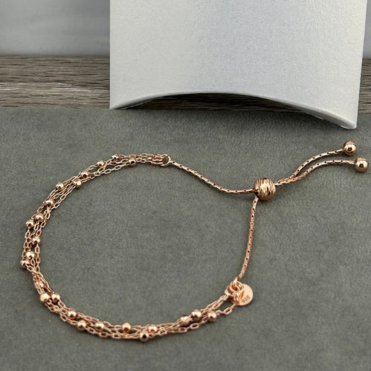 Rose Gold Plated Slider Bracelet