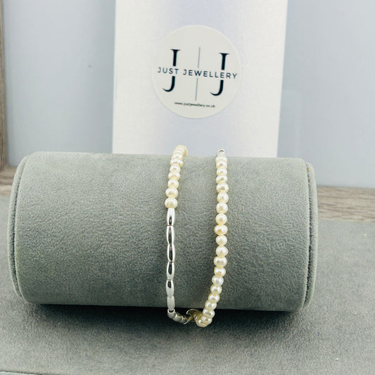 Double Fresh Water Pearl Bracelet