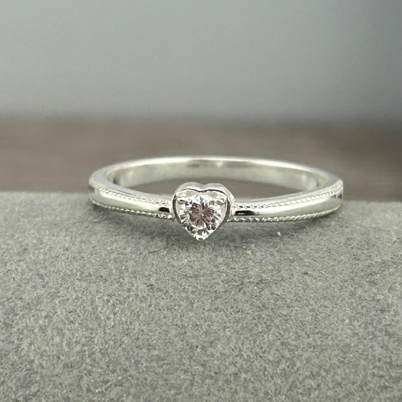 Cubic Zirconia Heart Ring