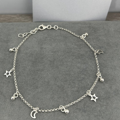 Silver Charm Anklet