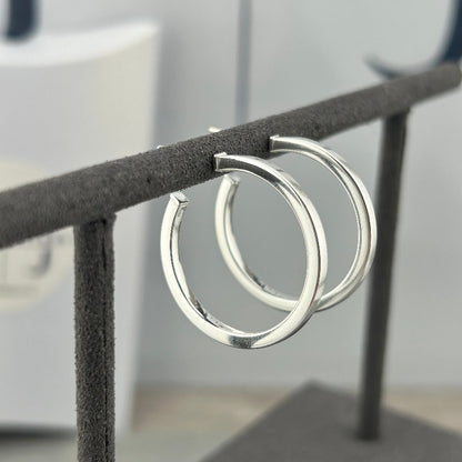 Square Tube Hoop Earrings