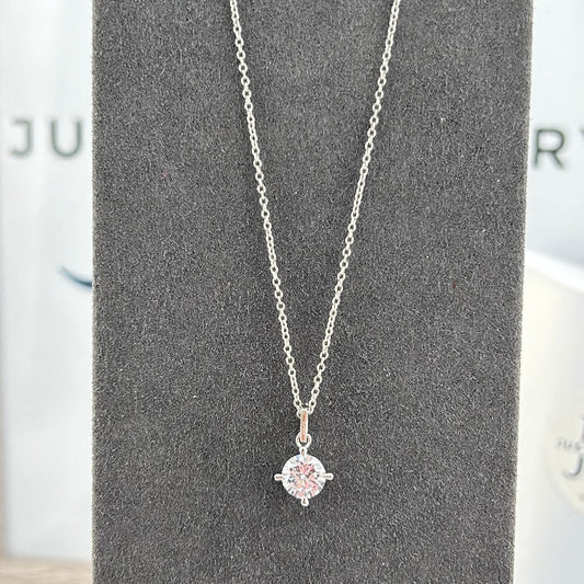 Cubic Zirconia Solitaire Necklace