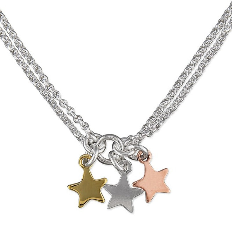 Triple Star Necklace