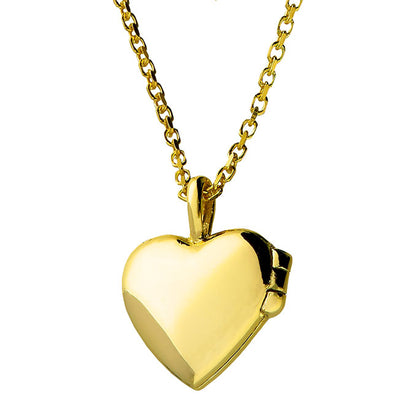 Heart Locket Necklace with Cubic Zirconia