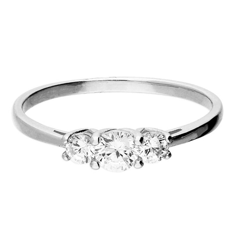 Cubic Zirconia Trio Promise Ring