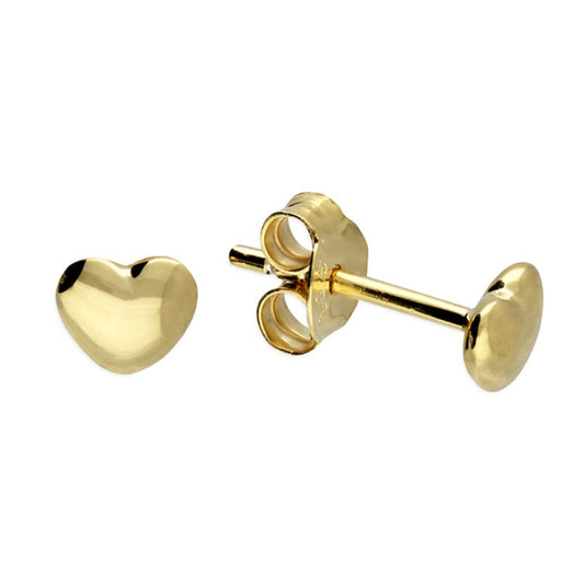 Small Solid Heart Stud Earrings