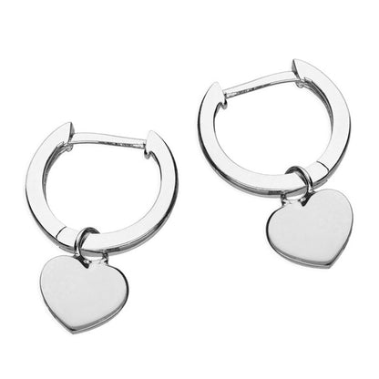 Plain Heart Hoop Huggies