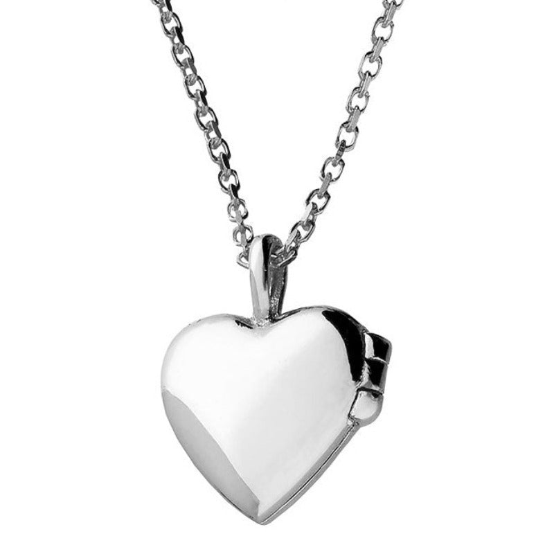 Heart Locket Necklace with Cubic Zirconia