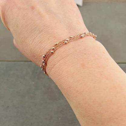 Rose Gold Plated Slider Bracelet